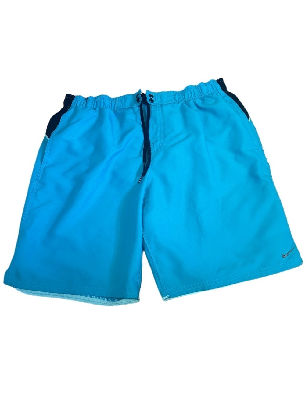 Nike Men's Swim Trunks Large Bright Turquoise Navy